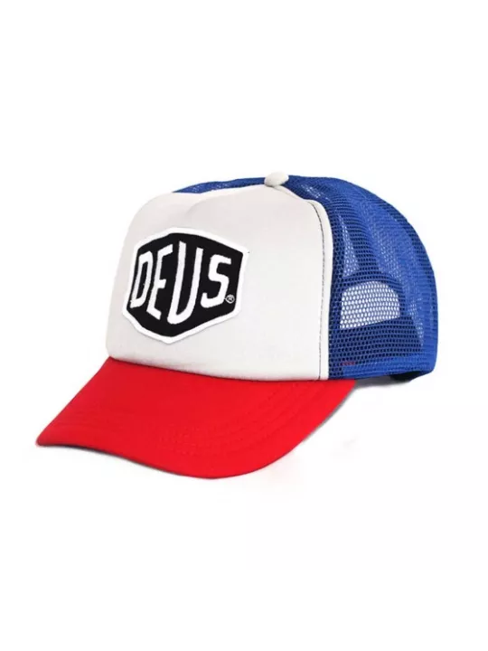 Casquette Baylands Trucker Bleu/Rouge - Deus Ex Machina