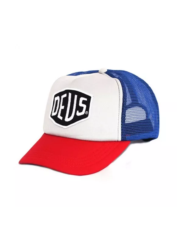 Casquette Baylands Trucker Bleu/Rouge - Deus Ex Machina