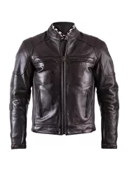 Chaqueta de cuero liso Helstons TRUST Negro