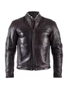 Chaqueta de cuero liso Helstons TRUST Negro