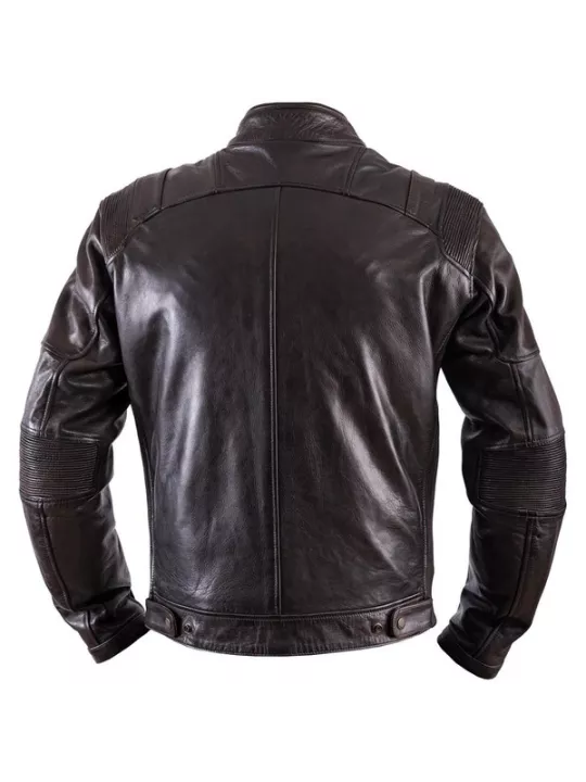 Chaqueta de cuero liso Helstons TRUST Negro