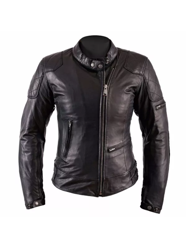 Helstons KS 70 Chaqueta de cuero Negro de trapo