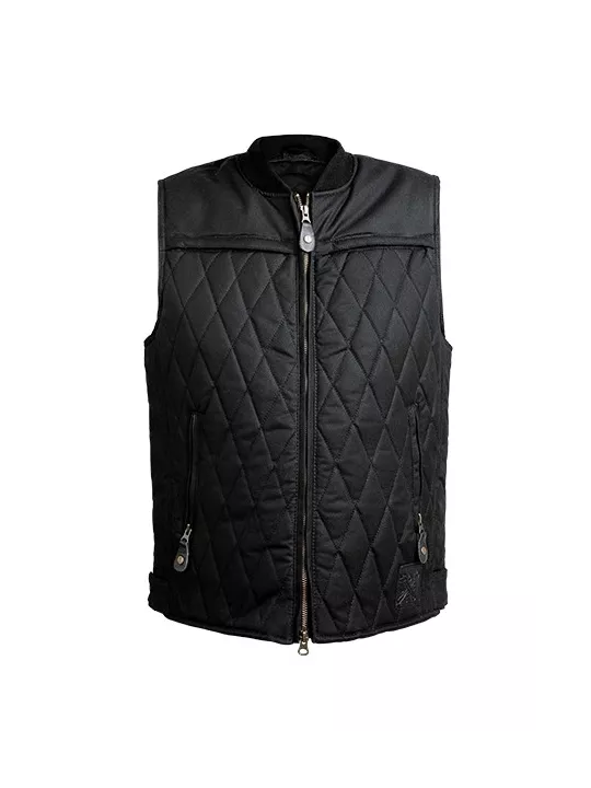 Veste Moto Ciré Sans Manche Lowride - John Doe