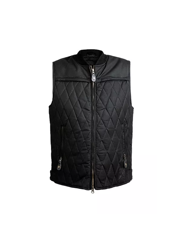 Veste Moto Ciré Sans Manche Lowride - John Doe