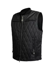 Veste Moto Ciré Sans Manche Lowride - John Doe