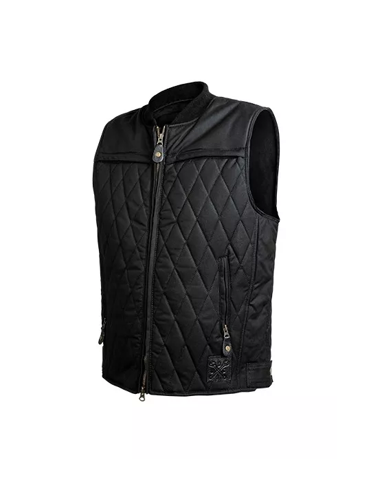 Veste Moto Ciré Sans Manche Lowride - John Doe