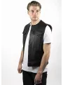 Veste Moto Cuir Sans Manche Mc Outlaw - John Doe