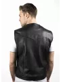 Veste Moto Cuir Sans Manche Mc Outlaw - John Doe