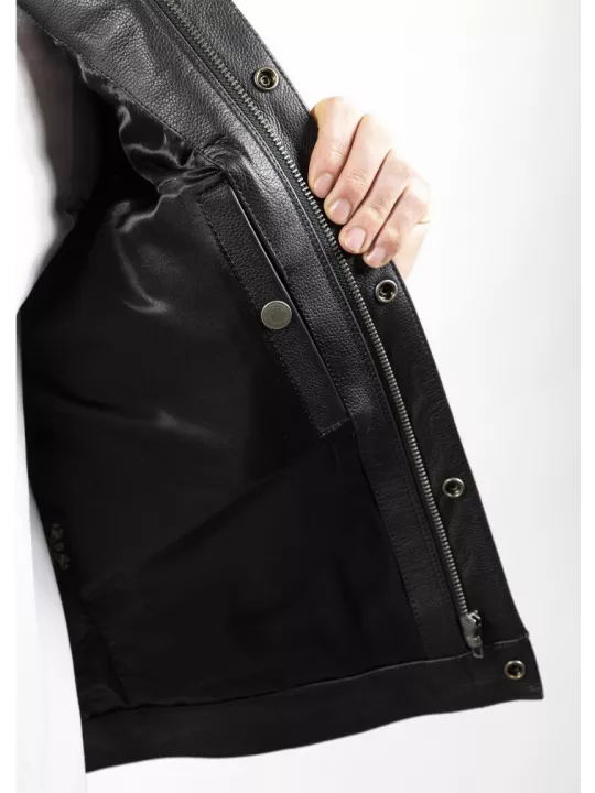 Motorradjacke Leder Ärmellos Mc Outlaw - John Doe