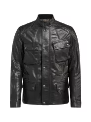 Cazadora Turner Jkt Cuir Negro Antiguo - Belstaff