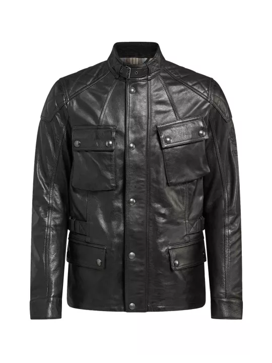 Cazadora Turner Jkt Cuir Negro Antiguo - Belstaff