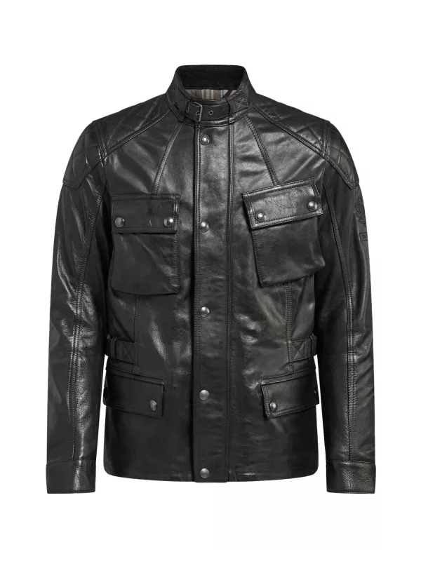 Cazadora Turner Jkt Cuir Negro Antiguo - Belstaff