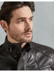 Cazadora Turner Jkt Cuir Negro Antiguo - Belstaff