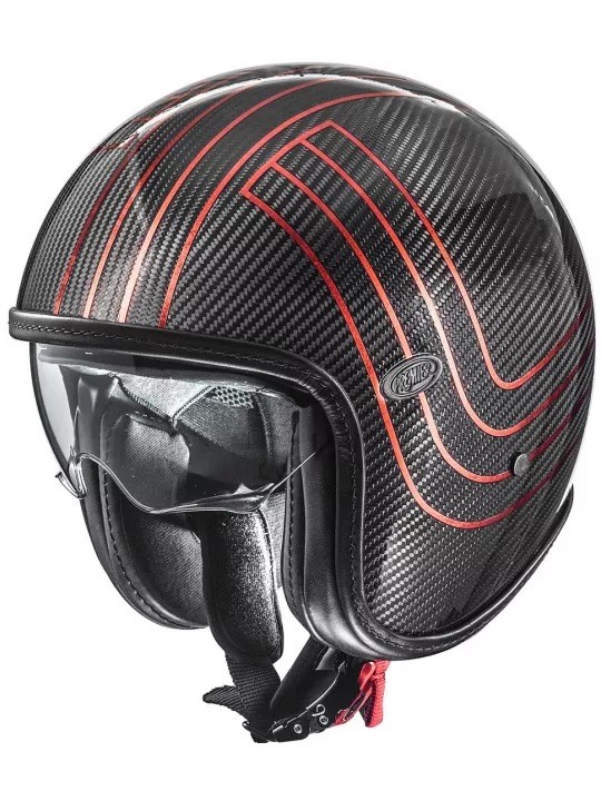 Casque Vintage Platinum Carbon Ex Red Chromed Bm - Premier