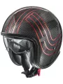 Casco Bm Vintage Platinum Carbon Ex Cromado Rojo - Premier