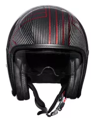 Casque Vintage Platinum Carbon Ex Red Chromed Bm - Premier