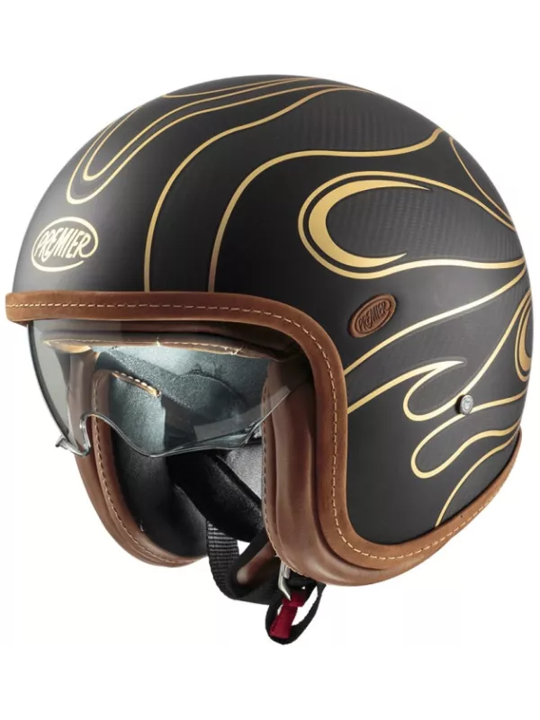 Casque Vintage Platinum Carbon Fr Gold Chromed Bm - Premier
