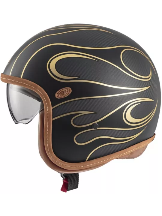 Casque Vintage Platinum Carbon Fr Gold Chromed Bm - Premier