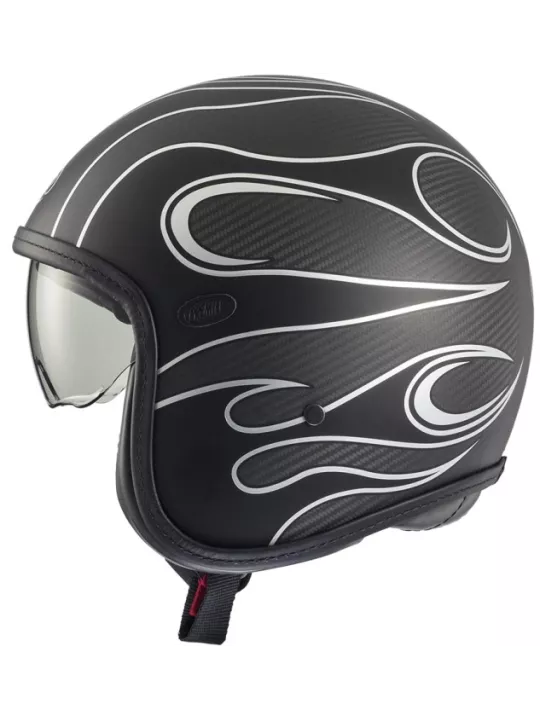 Casque Vintage Platinum Carbon Fr Silver Chromed Bm - Premier