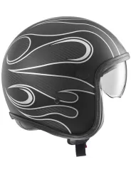 Casque Vintage Platinum Carbon Fr Silver Chromed Bm - Premier