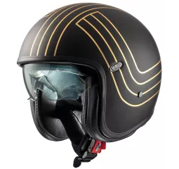 Vintage Ex Gold Chromed Bm Open Face Helmet - Premier