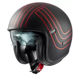 Casco Vintage Ex Rojo Cromado Bm - Premier