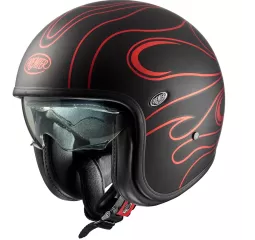 Vintage Fr Red Chromed Bm Open Face Helmet - Premier