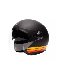 Casque Marko Boreal - Noir Mat À  Bandes Orange