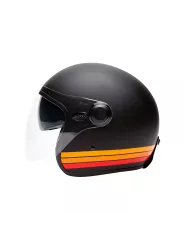 Casque Marko Boreal - Noir Mat À  Bandes Orange