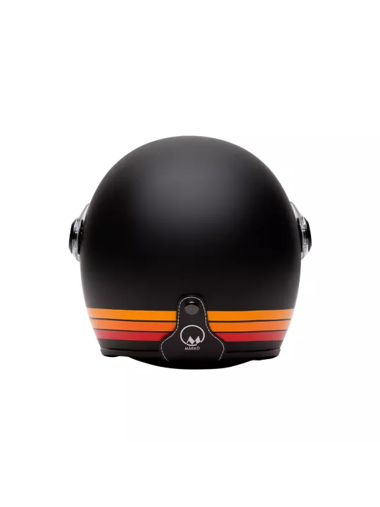 Casque Marko Boreal - Noir Mat À  Bandes Orange