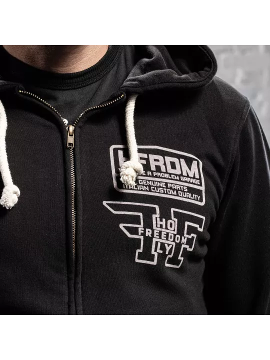 Sudadera Fullzip - Negro - Holy Freedom