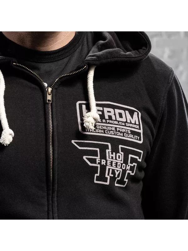 Fullzip - Black Sweatshirt - Holy Freedom