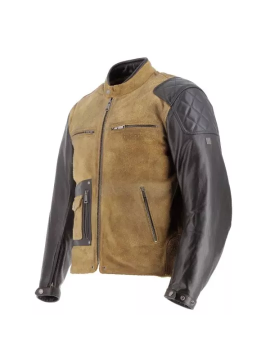 Blouson Johnson Cuir Rag/Suede - Helstons