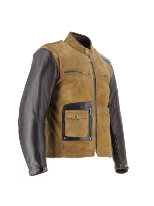 Blouson Johnson Cuir Rag/Suede - Helstons
