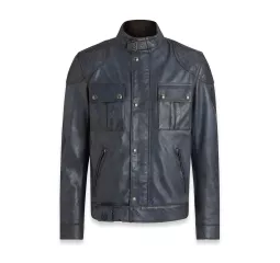 Blouson Brooklands Cuir Insignia Blue - Belstaff