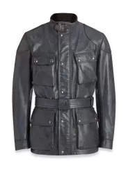 Trialmaster Blouson Leder Insignia Blue - Belstaff