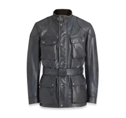 Trialmaster Leather Jacket Insignia Blue - Belstaff