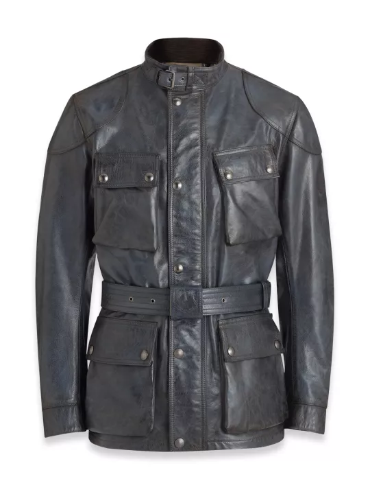 Chaqueta de cuero Trialmaster Insignia Azul - Belstaff