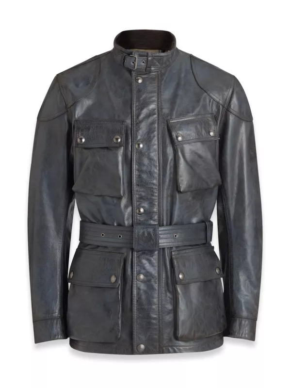 Blouson Trialmaster Cuir Insignia Blue - Belstaff