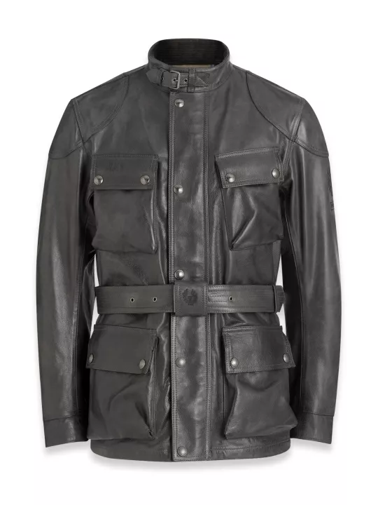 Blouson Trialmaster Cuir Granite Grey - Belstaff