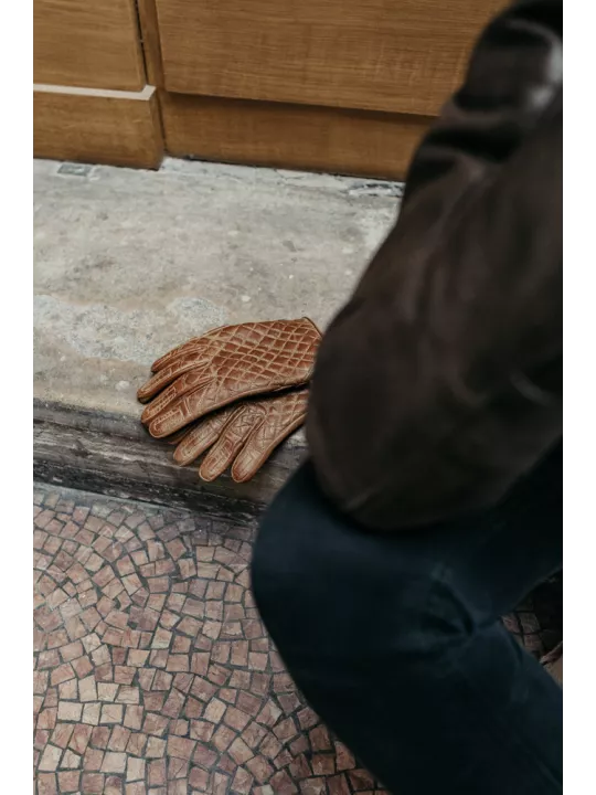 Guantes ORIGINAL DEL CONTROLADOR - LA acolchado? COGNAC