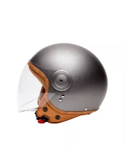 Vintage casco de moto Jet ELEMENTOS MAT TITAN -MÂRKÖ