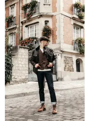 CHAQUETA DE CUERO MONTECARLO (Negro) - Controlador original