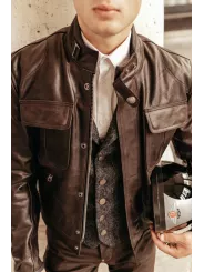 Blouson Le Monte Carlo Leder (Cognac) - Original Driver