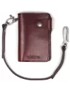 Cartera de cuero de la carpeta de la luna + Lace Burdeos GM-HELSTONS