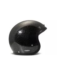 Casco Jet Vintage Glitter Negro - Dmd
