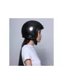 Casco Jet Vintage Glitter Negro - Dmd