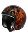 MOTOCICLETA casco jet POCO CHROMED BD NARANJA - PREMIER