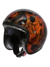 MOTOCICLETA casco jet POCO CHROMED BD NARANJA - PREMIER