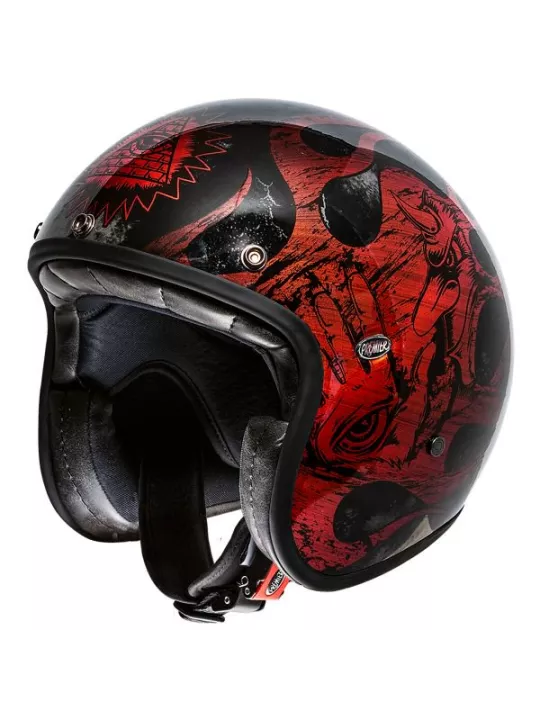 Casque Moto Jet Le Petit Bd Red Chromed - Premier